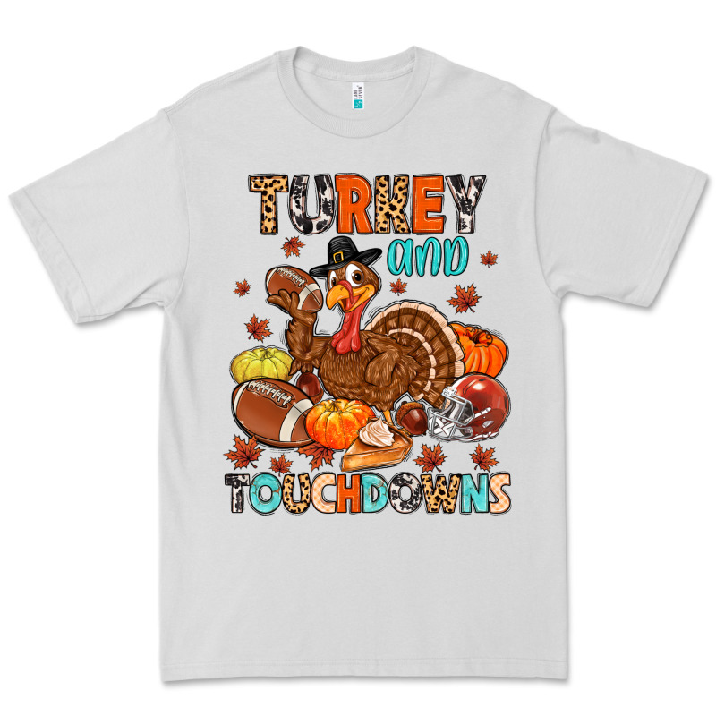 Turkey And Touchdowns Premium Tee by MaliasSmallBusiness | Teevron