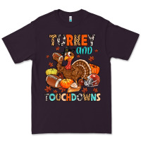 Plum turkey and touchdowns Premium Tee - MaliasSmallBusiness