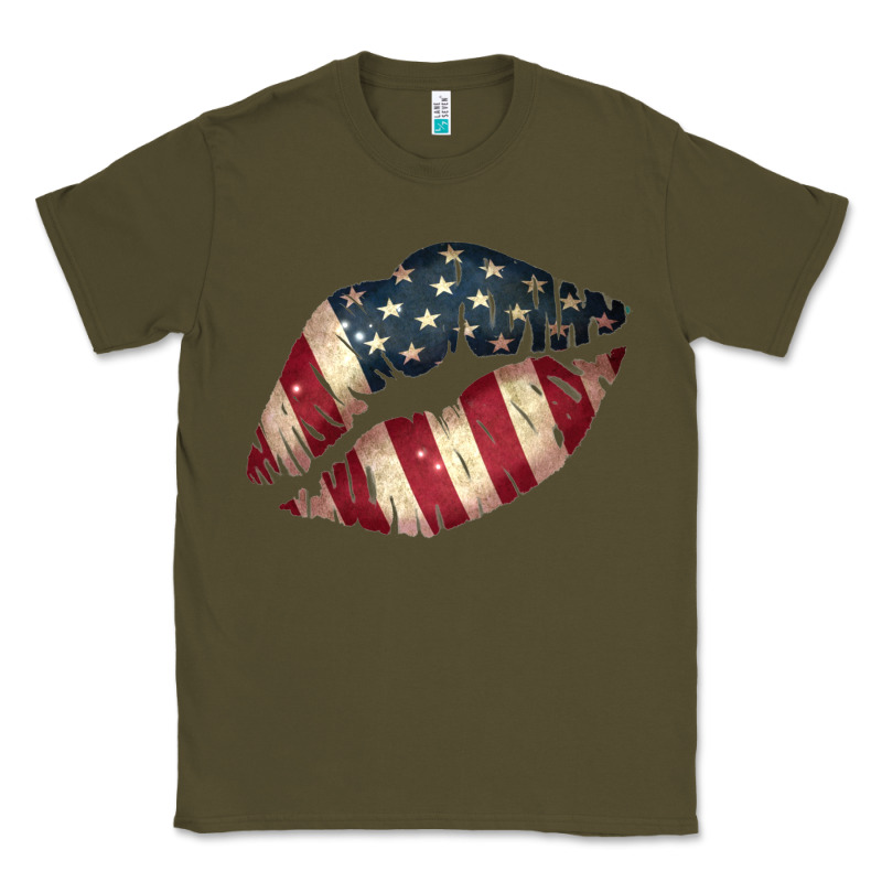Vintage American Flag Lips Classic Tee by Bettercallsaul | Teevron