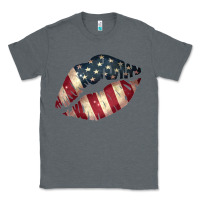 Charcoal Heather Vintage American Flag Lips Classic Tee - Bettercallsaul