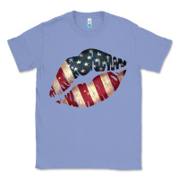 Colony Blue Vintage American Flag Lips Classic Tee - Bettercallsaul