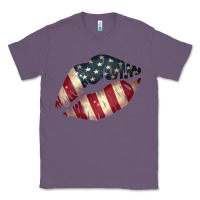 Lavender Vintage American Flag Lips Classic Tee - Bettercallsaul