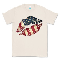 Natural Vintage American Flag Lips Classic Tee - Bettercallsaul