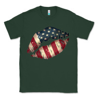 Sports Green Vintage American Flag Lips Classic Tee - Bettercallsaul