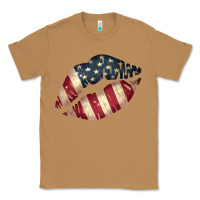 Toasted Coconut Vintage American Flag Lips Classic Tee - Bettercallsaul
