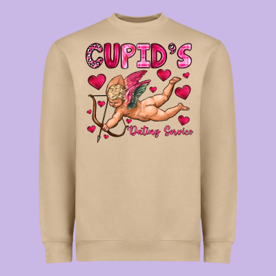 Cupid S Dating Service Heavyweight Sweatshirt Designed By Oliviacreatesart