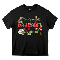Black santa's favorite daycare provider Heavy Core Tee - MaliasSmallBusiness