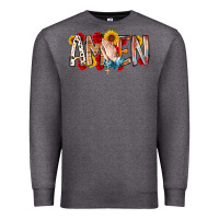 Charcoal Heather amen Premium Sweatshirt - RacoonDesign
