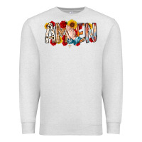 Oatmeal Heather amen Premium Sweatshirt - RacoonDesign