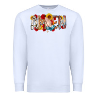 White amen Premium Sweatshirt - RacoonDesign