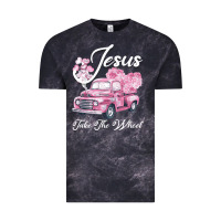 Cloud Black Leopard Floral Pink Car Jesus Take The Wheel Vintage Tee - Bettercallsaul
