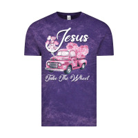 Cloud Purple Leopard Floral Pink Car Jesus Take The Wheel Vintage Tee - Bettercallsaul