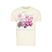 Vintage Arctic Leopard Floral Pink Car Jesus Take The Wheel Vintage Tee - Bettercallsaul
