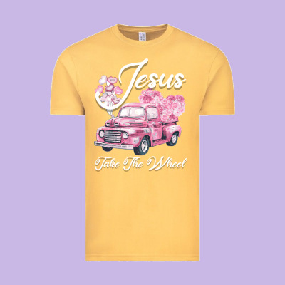 Leopard Floral Pink Car Jesus Take The Wheel Vintage Tee Designed By Bettercallsaul