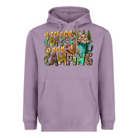 Lavender Weekends Coffee And Camping Heavyweight Hoodie - CowhideDigitalArt