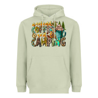Matcha Weekends Coffee And Camping Heavyweight Hoodie - CowhideDigitalArt