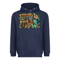 Navy Weekends Coffee And Camping Heavyweight Hoodie - CowhideDigitalArt