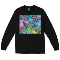 Black dragonflies Long Sleeve Tee - TumblerDesignByShophia