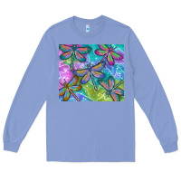 Colony Blue dragonflies Long Sleeve Tee - TumblerDesignByShophia