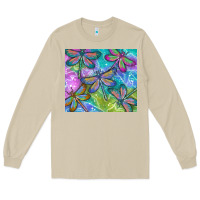 Mushroom dragonflies Long Sleeve Tee - TumblerDesignByShophia