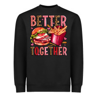 Black hamburger potatoes better together olivia Heavyweight Sweatshirt - OliviaCreatesArt
