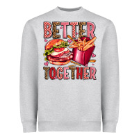 Heather Grey hamburger potatoes better together olivia Heavyweight Sweatshirt - OliviaCreatesArt