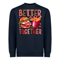 Navy hamburger potatoes better together olivia Heavyweight Sweatshirt - OliviaCreatesArt