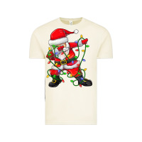 Vintage Arctic Dabbing Santa Christmas Tree Lights Vintage Tee - tuanDangUi