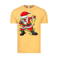 Vintage Mustard Dabbing Santa Christmas Tree Lights Vintage Tee - tuanDangUi