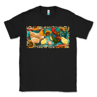 Black Chicken rooster and chicks with leopard Classic Tee - RanaPortraitStore