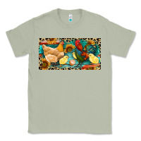 Matcha Chicken rooster and chicks with leopard Classic Tee - RanaPortraitStore