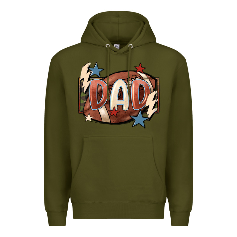 Football Dad Premium Hoodie by FaDigitalArtStudio | Teevron