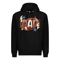 Black football dad Premium Hoodie - FaDigitalArtStudio