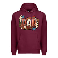Burgundy football dad Premium Hoodie - FaDigitalArtStudio