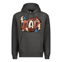 Charcoal Heather football dad Premium Hoodie - FaDigitalArtStudio