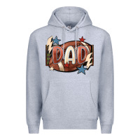 Heather Grey football dad Premium Hoodie - FaDigitalArtStudio