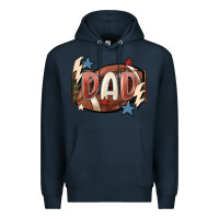 Navy football dad Premium Hoodie - FaDigitalArtStudio