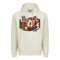 Oatmeal Heather football dad Premium Hoodie - FaDigitalArtStudio