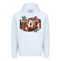 White football dad Premium Hoodie - FaDigitalArtStudio