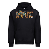 Black love texas map sunflower leopard cowhide Urban Hoodie - Artiststas