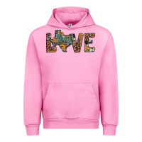 Fuchsia Pink love texas map sunflower leopard cowhide Urban Hoodie - Artiststas