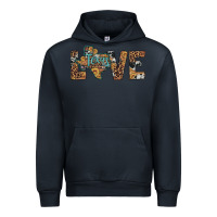 Navy love texas map sunflower leopard cowhide Urban Hoodie - Artiststas