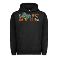 Pigment Black love texas map sunflower leopard cowhide Urban Hoodie - Artiststas
