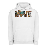 Love Texas Map Sunflower Leopard Cowhide Urban Hoodie | Teevron