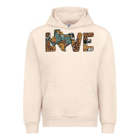 Sandshell love texas map sunflower leopard cowhide Urban Hoodie - Artiststas