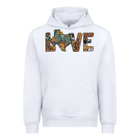 White love texas map sunflower leopard cowhide Urban Hoodie - Artiststas