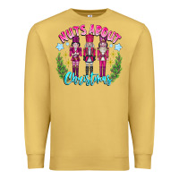 Antique Gold Nuts About Christmas Premium Sweatshirt - CowhideDigitalArt