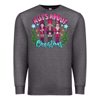Charcoal Heather Nuts About Christmas Premium Sweatshirt - CowhideDigitalArt