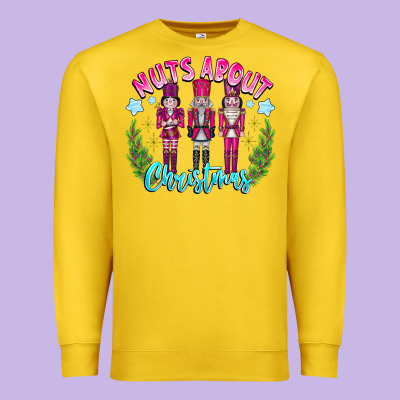 Nuts About Christmas Premium Sweatshirt Designed By Cowhidedigitalart