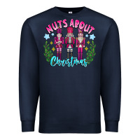 Navy Nuts About Christmas Premium Sweatshirt - CowhideDigitalArt
